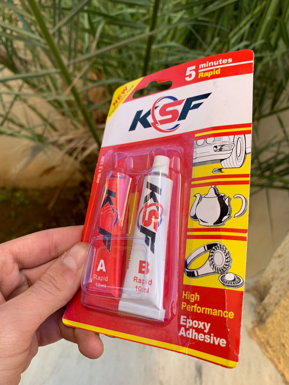 KSF Adhésif époxy haute performance rapide 5 minutes