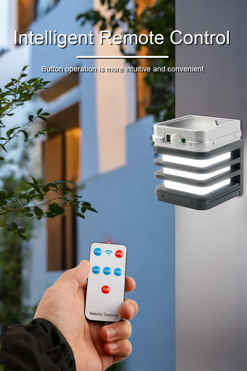 Lampe Applique Murale Solaire Intelligente à LED avec Télécommande - مصباح حائط شمسي ذكي مقاوم للماء