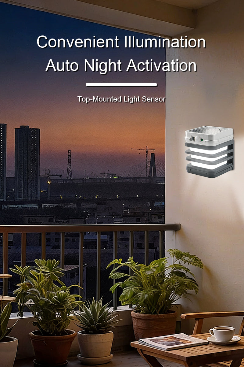 Lampe Applique Murale Solaire Intelligente à LED avec Télécommande - مصباح حائط شمسي ذكي مقاوم للماء