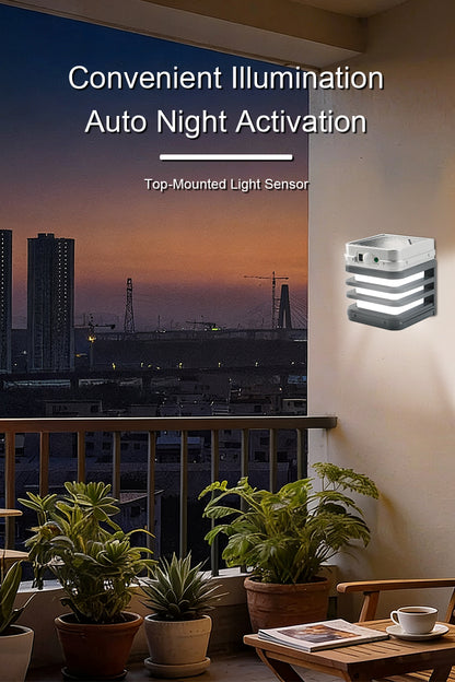Lampe Applique Murale Solaire Intelligente à LED avec Télécommande - مصباح حائط شمسي ذكي مقاوم للماء