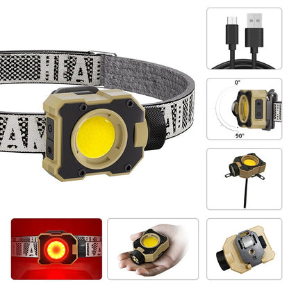 Lampe Frontale LED Multifonctionnelle avec Clip - مصباح رأس ليد متعدد الوظائف