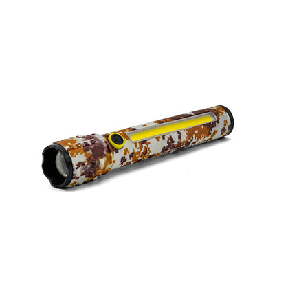 Lampe De Poche C71m-P50+Cob Camouflage, Microusb, Zoom, Batterie Intégrée