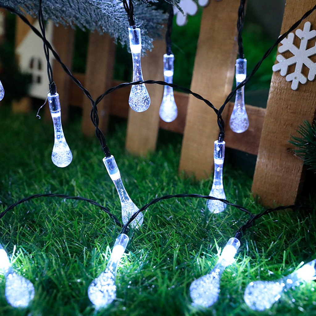 Guirlande lumineuse à 40 LED - 9 m - Branchement direct avec secteur étanche décoration idéale pour chambre (Ampoule)