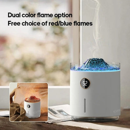 Diffuseur d'arôme de flamme à affichage numérique, brumisateur froid à ultrasons a 2 modes, 350ml, 1200mAh