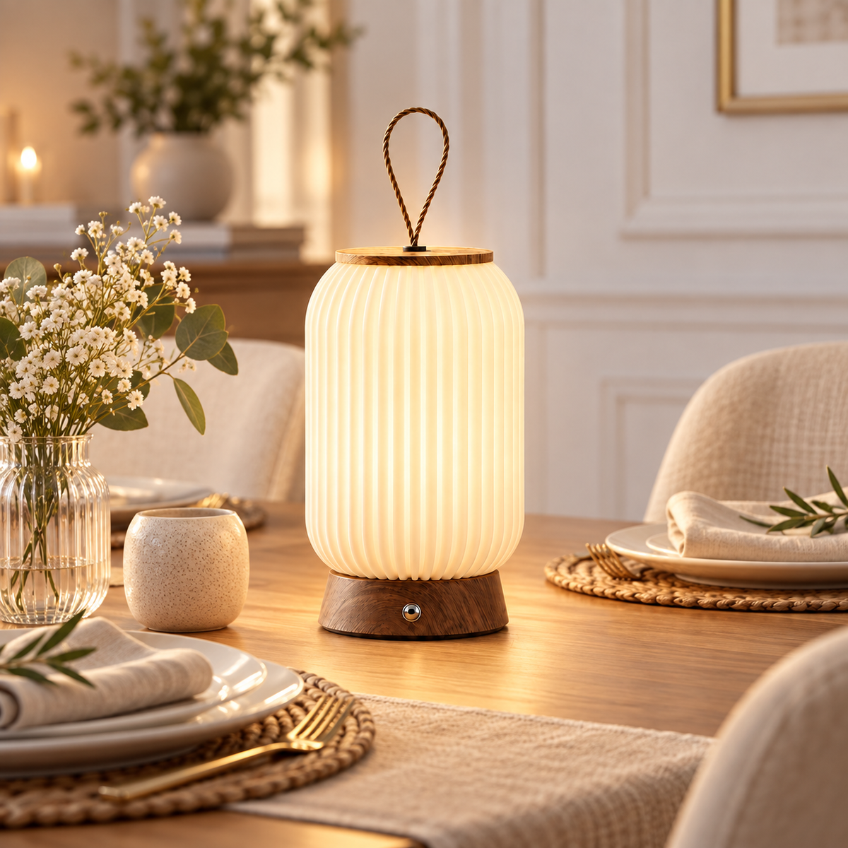 Lanterne LED Portable Sans Fil Style Lanterne Chinoise 1818-3 - مصباح طاولات وفانوس لاسلكي محمول أنيق