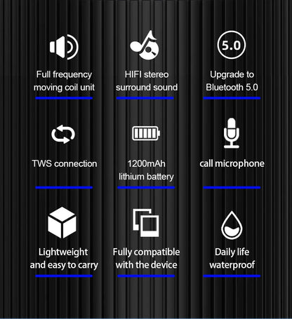 Lenovo K3 Pro -Mini haut-parleur sans fil BT 5.0, portable, son stéréo HiFi, caisson de basses avec microphone, lecteur de musique, extérieur,