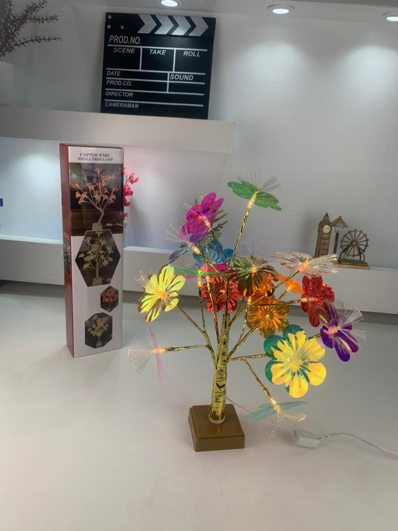 Lampe de Table Fleurs Colorés avec LED – مصباح طاولة للديكور