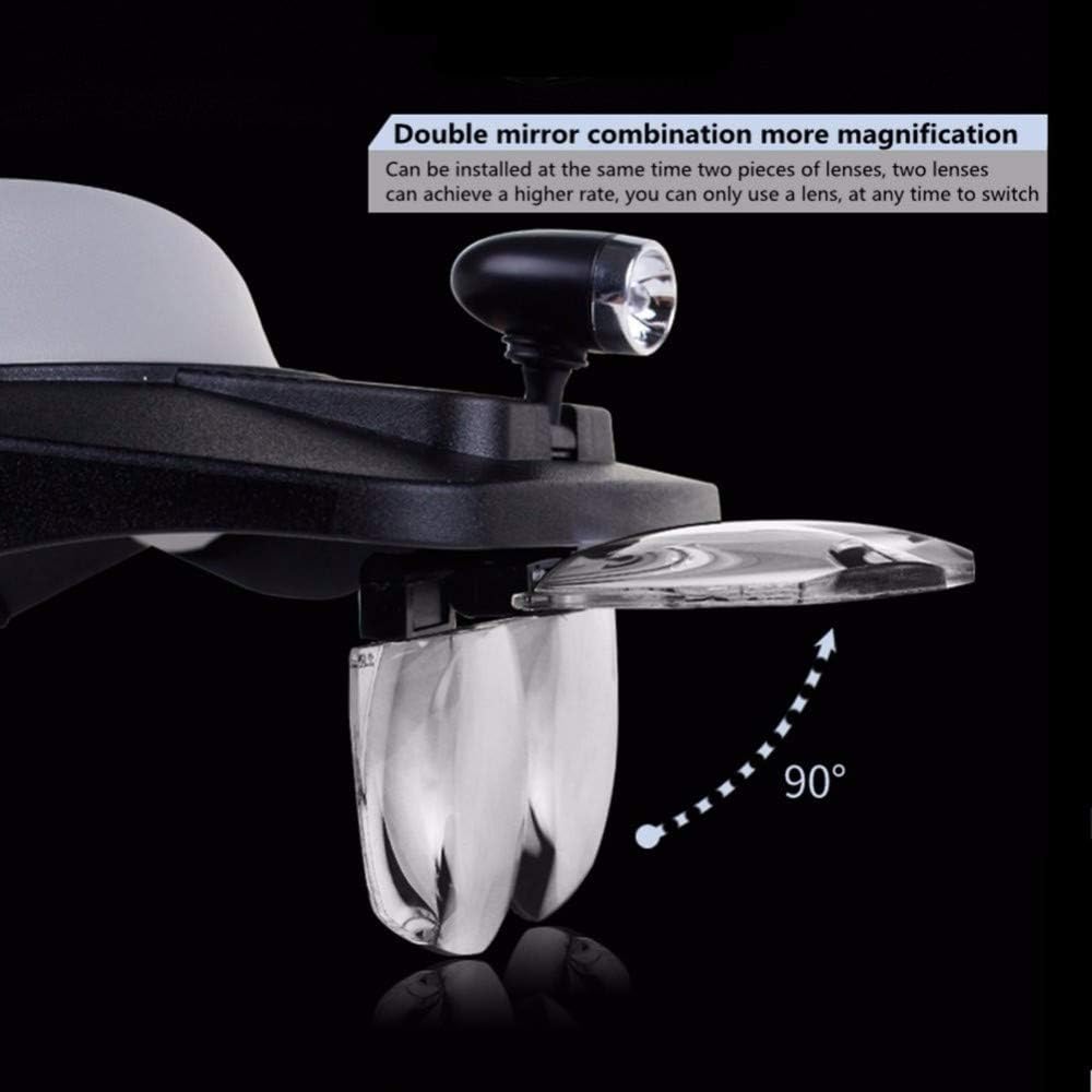 Loupe frontale avec 4 lentilles détachables pour la lecture et la réparation électronique – نظارات تكبير مع 4 عدسات قابلة للفصل