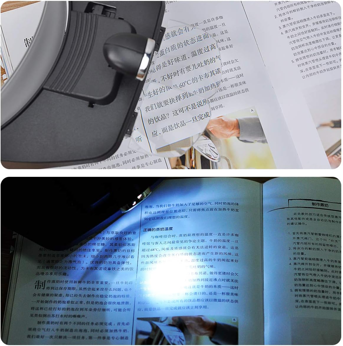 Loupe frontale avec 4 lentilles détachables pour la lecture et la réparation électronique – نظارات تكبير مع 4 عدسات قابلة للفصل