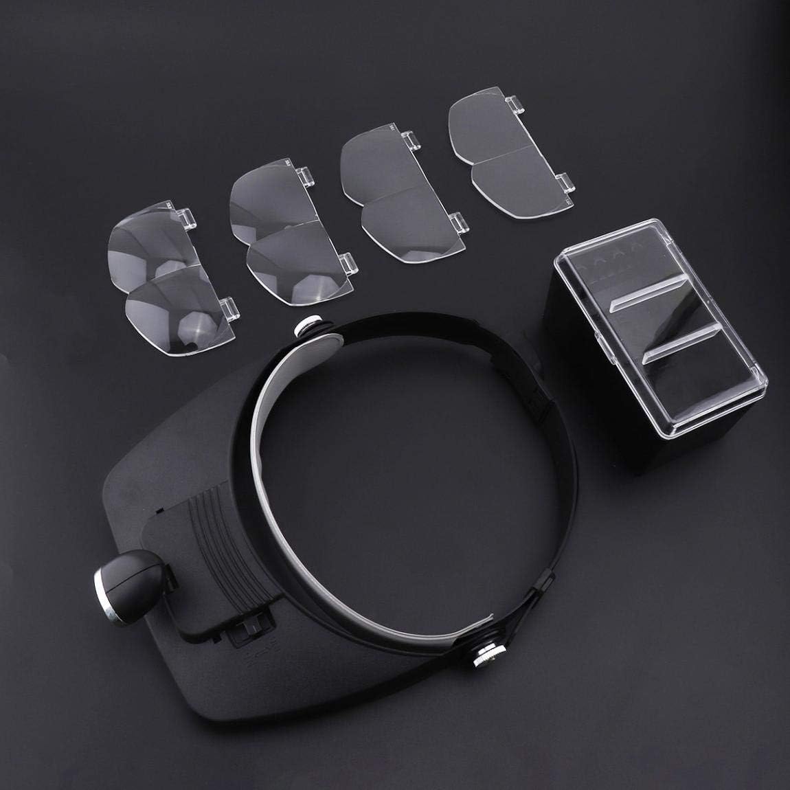 Loupe frontale avec 4 lentilles détachables pour la lecture et la réparation électronique – نظارات تكبير مع 4 عدسات قابلة للفصل