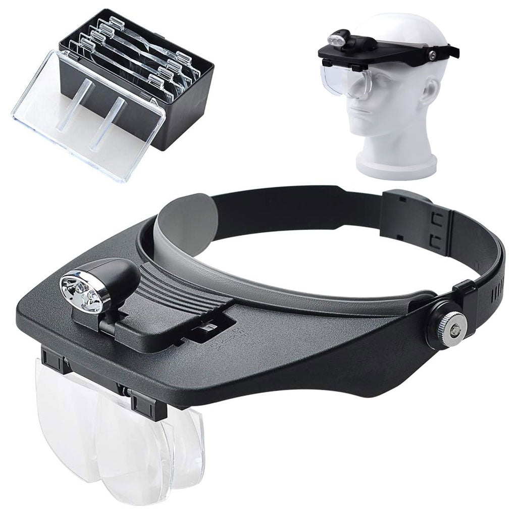 Loupe frontale avec 4 lentilles détachables pour la lecture et la réparation électronique – نظارات تكبير مع 4 عدسات قابلة للفصل تنزوت