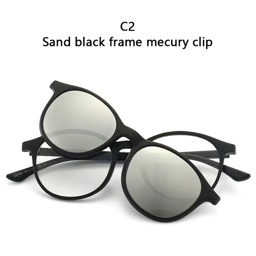 Lunette 6 En 1 2231A Optique / Soleil / Nuit - نظارات شمسية مغناطيسية