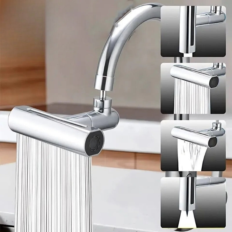 Robinet Pulvérisateur sous pression rotatif multifonctionnel 4 en 1, rallonge d'économie d'eau