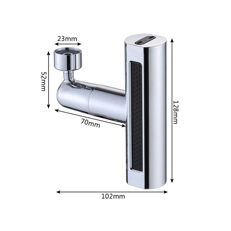 Robinet Pulvérisateur sous pression rotatif multifonctionnel 4 en 1, rallonge d'économie d'eau