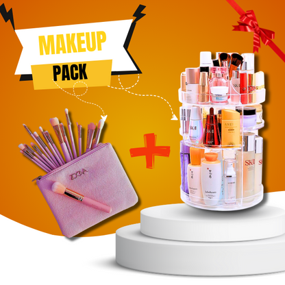 Pack Spécial Organisateur de maquillage + Trousse de 15 Pinceaux zoeva professionnels تنزوت