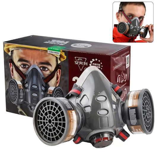 Masque de protection gaz avec 2 filtres au gel de silice – قناع تنفس للحرفيين تنزوت
