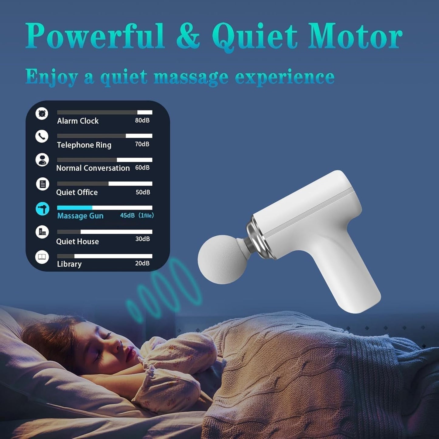 Pistolet de massage pour soulager la douleur 6 vitesses 4 têtes LM-810T - جهاز تدليك بعدة رِؤوس