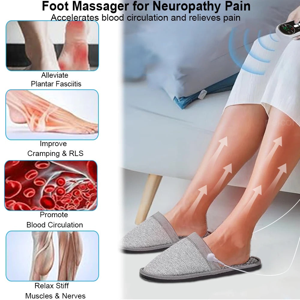 Pantoufles de massage USB pour thérapie électrique à impulsions