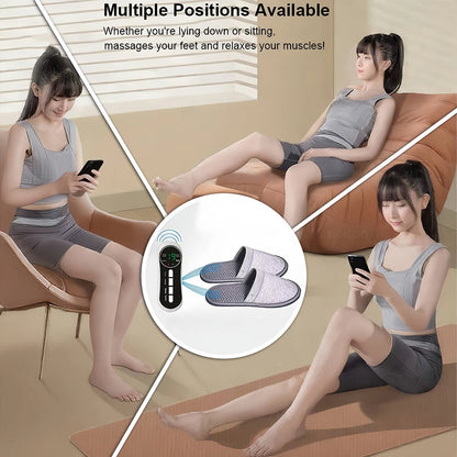 Pantoufles de massage USB pour thérapie électrique à impulsions