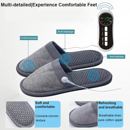 Pantoufles de massage USB pour thérapie électrique à impulsions