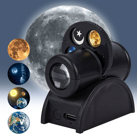 Lampe de projection de ciel étoilé avec 15 motifs – مصباح عرض القمر تنزوت