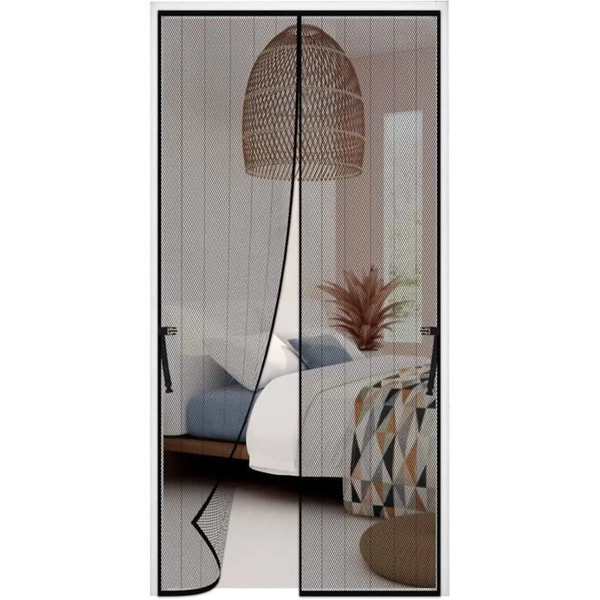 Pack  Moustiquaires Pour Fenêtre et 1 Moustiquaire pour porte avec fermeture magnétique