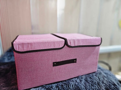 Coffres de rangement pliables en tissu Double ouverture , avec poignées en corde de coton