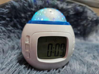 Réveil Digital à LED avec Projection étoilée avec calendrier, thermomètre, fonction de répétition
