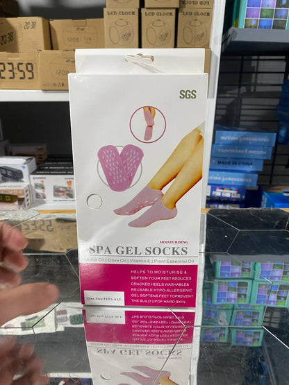 Chaussettes en Gel de Silicone réutilisables, masque pour les pieds, hydratant, blanchissant, exfoliant - جوارب من جل السيليكون لترطيب و تبييض و تقشيير القدم