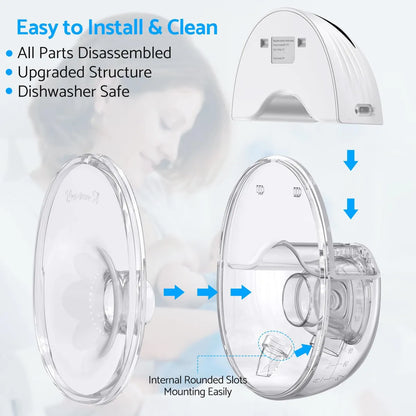 Double Tire Lait Electrique Mains Libres MY-375 4 Modes 12 Niveaux - جهاز إستخراج الحليب 2 قطع
