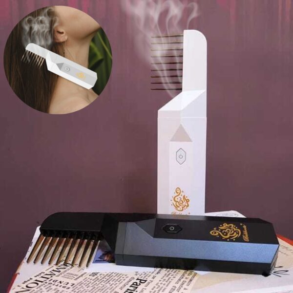 Brûleur d’encens électronique avec peignes à cheveux – Ramadan Bukhoon تنزوت