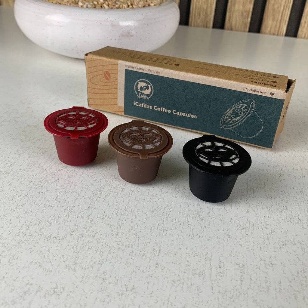 Pack 3Pcs Capsules Réutilisables Pour Machine À Café Nespresso – كبسولات قهوة قابلة لإعادة الملء