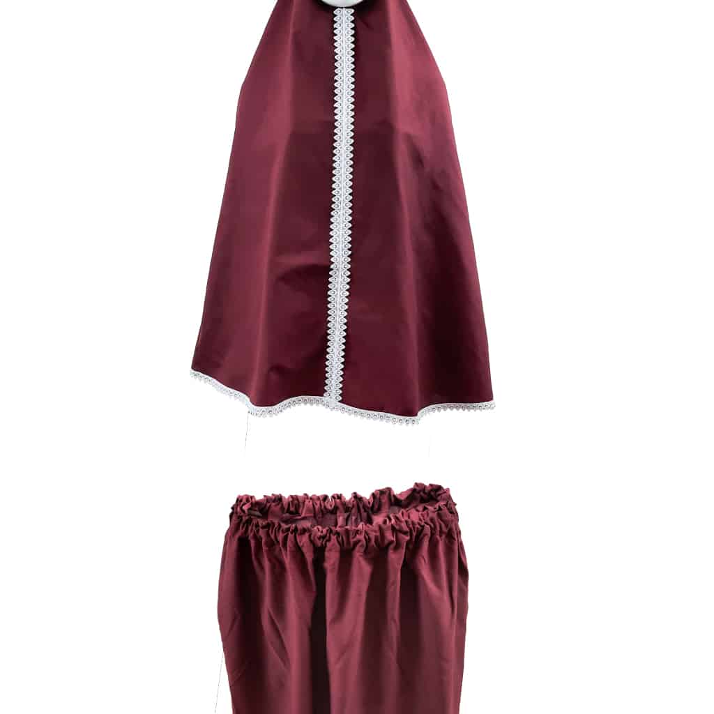 طقم صلاة نسائي 4 قطع برداء فضفاض وسجادة مبطنة مع غلاف للمصحف Kit De Prière 4 Pieces Pour Femmes En Tissu Doux Et Confortable