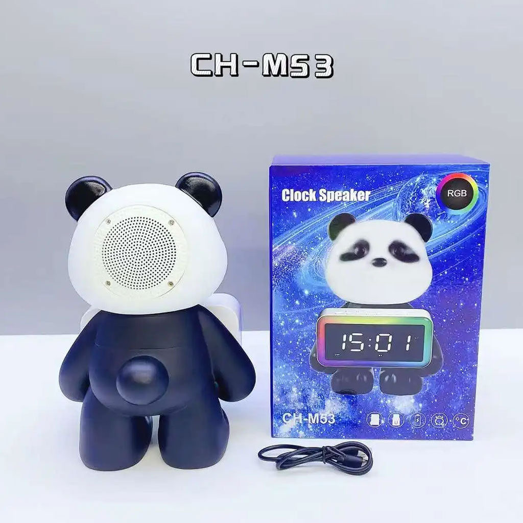 Enceinte Bluetooth Panda et Réveil Numérique RGB CH-M53 – مكبر صوت وساعة منبه