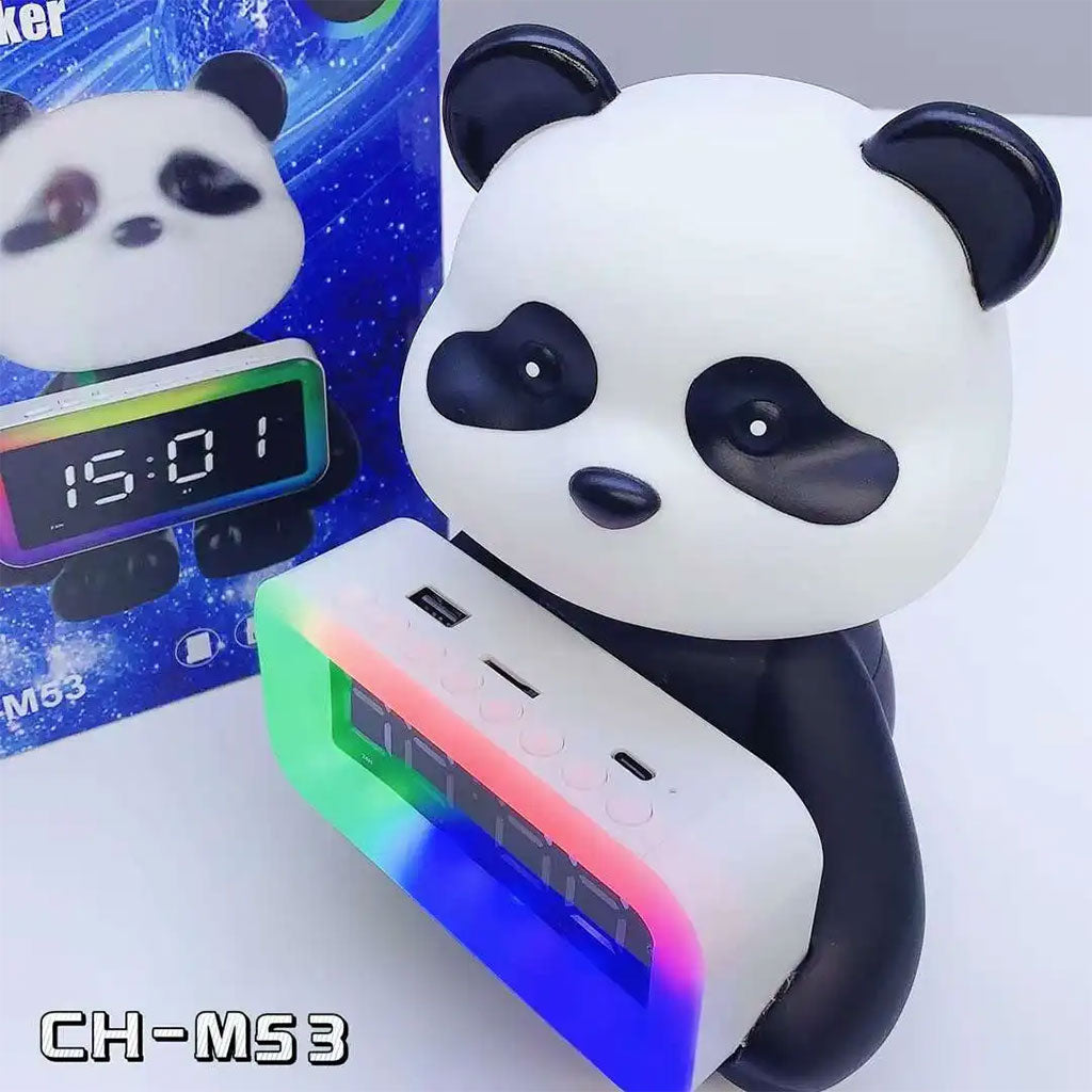 Enceinte Bluetooth Panda et Réveil Numérique RGB CH-M53 – مكبر صوت وساعة منبه