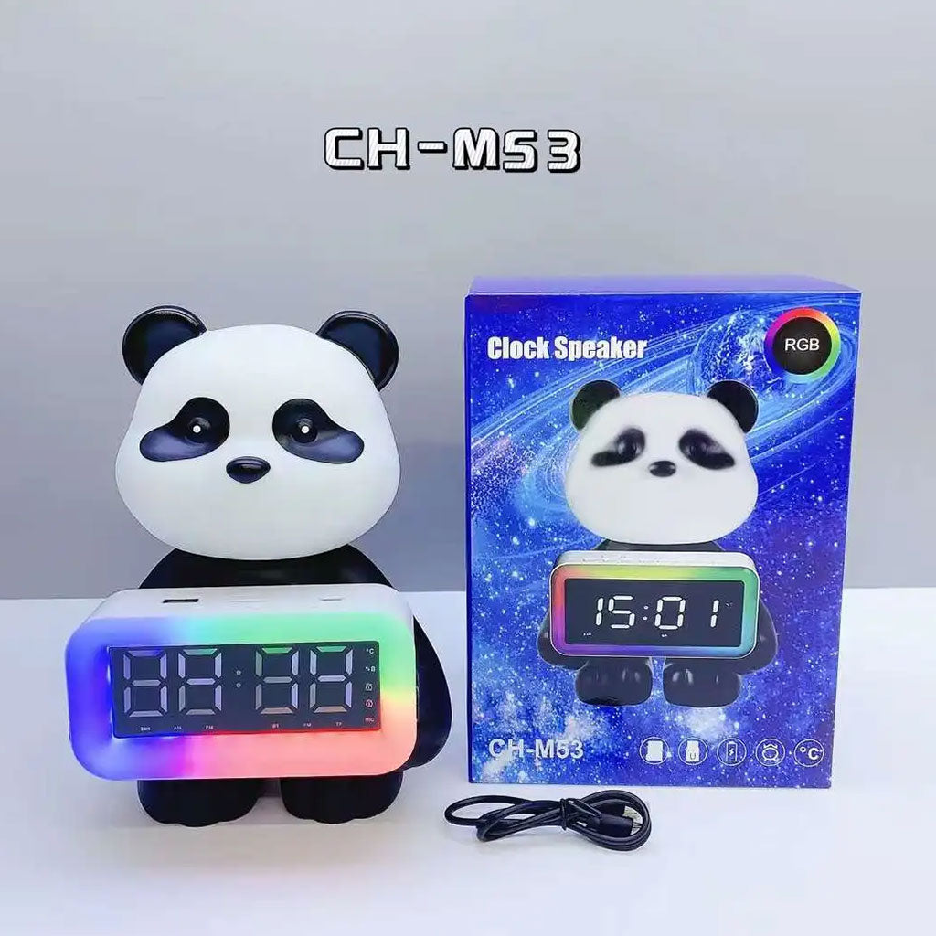 Enceinte Bluetooth Panda et Réveil Numérique RGB CH-M53 – مكبر صوت وساعة منبه