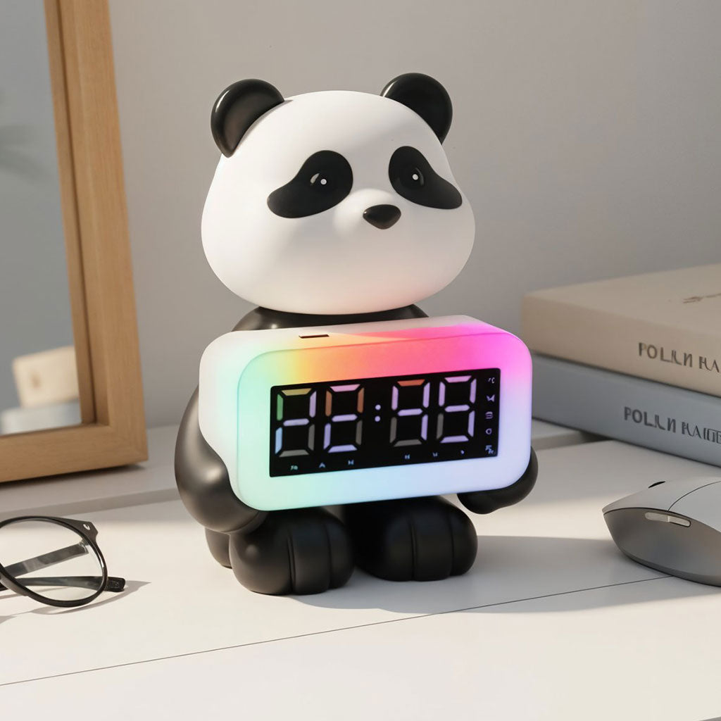 Enceinte Bluetooth Panda et Réveil Numérique RGB CH-M53 – مكبر صوت وساعة منبه