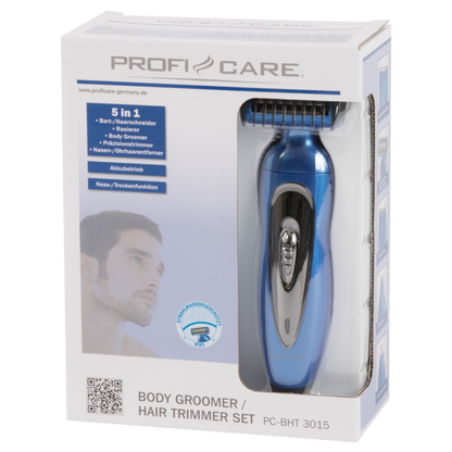 ProfiCare Set de Tondeuse électrique 5 en 1 Cheveux/Barbe /Nez/Oreilles BHT-3015
