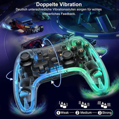 Manette de Jeu Filaire avec Éclairage Néon RGB PG-002W