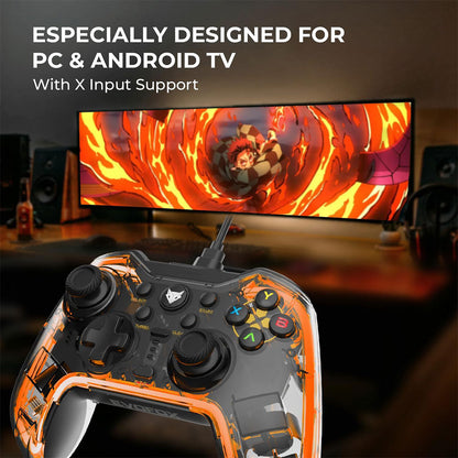 Manette de Jeu Filaire avec Éclairage Néon RGB PG-003 - يد تحكم بأضواء ملونة