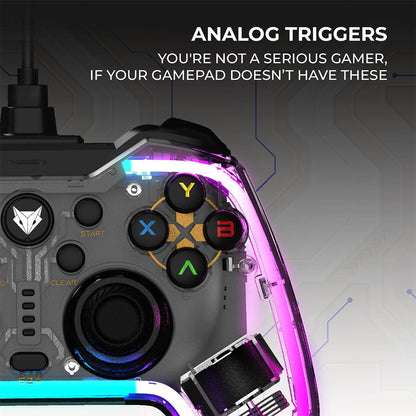 Manette de Jeu Filaire avec Éclairage Néon RGB PG-003 - يد تحكم بأضواء ملونة