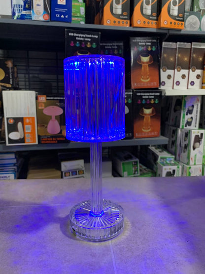 Veilleuse en cristal avec télécommande tactile USB