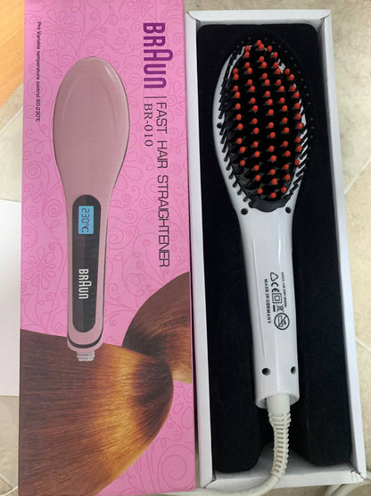 Braun Brosse à cheveux en céramique avec écran LCD chauffage numérique