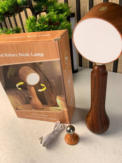 Lampe LED Motif en bois portable sans fil rechargeable à interrupteur tactile 4000K - مصباح مكتب يعمل باللمس