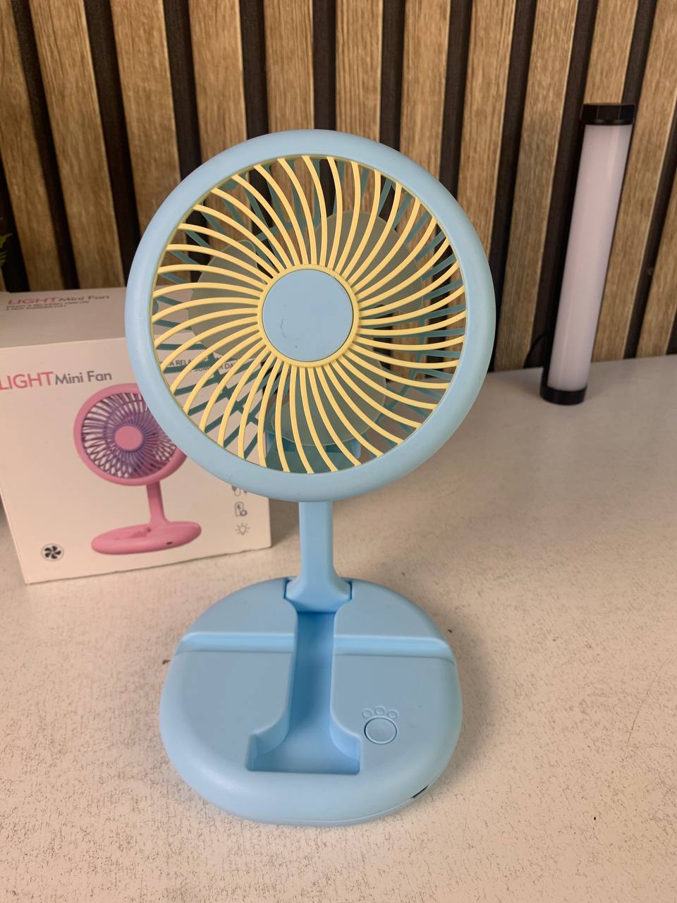 Ventilateur Pliable Rechargeable avec Support Téléphone - مروحة مكتب ويد قابلة للطي مع حامل هاتف