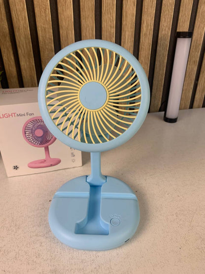 Ventilateur Pliable Rechargeable avec Support Téléphone - مروحة مكتب ويد قابلة للطي مع حامل هاتف