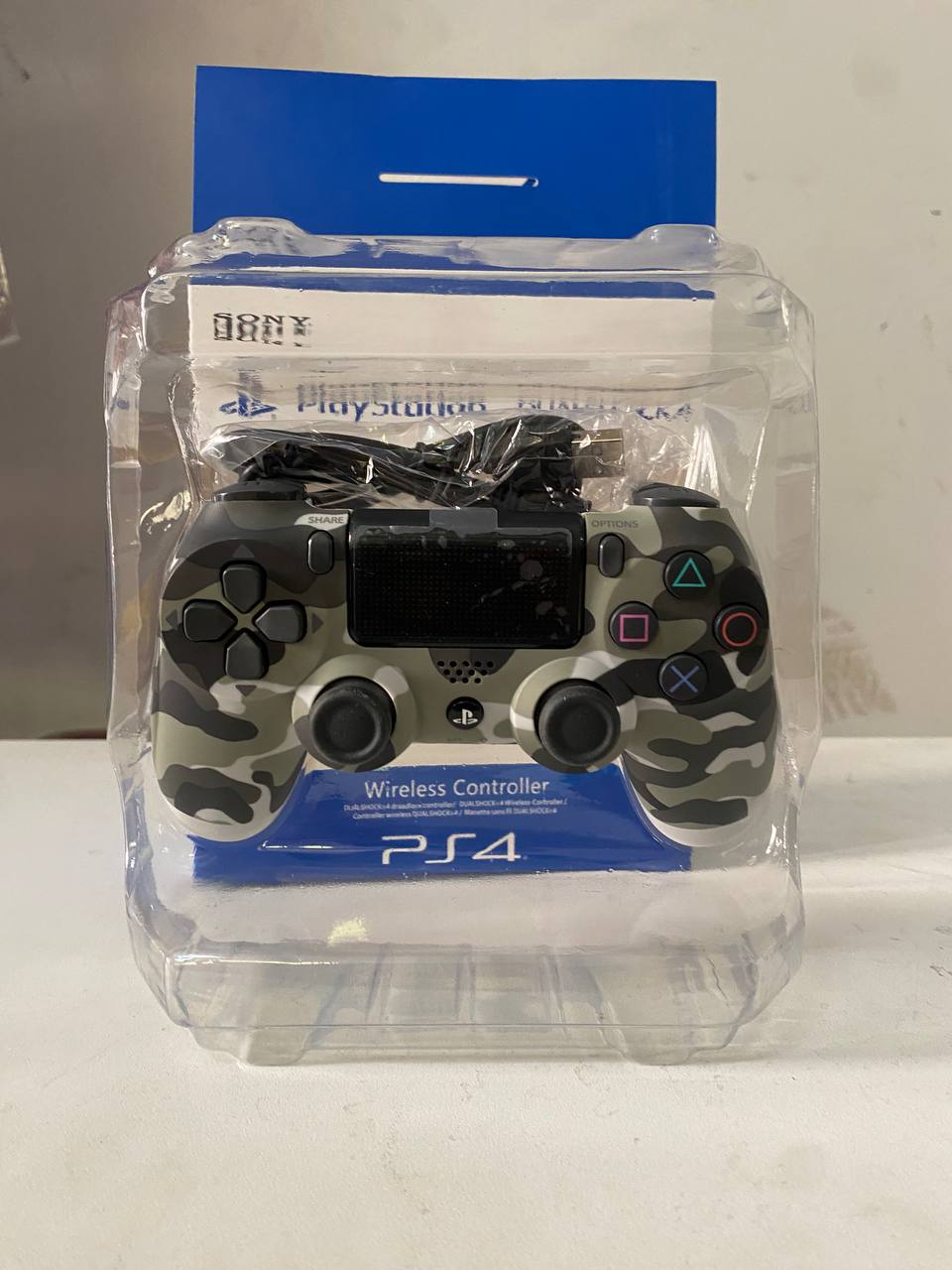 SONY DualShock Manette PS4 Sans Fil, Batterie Rechargeable (High Copy) – Gris Camouflage