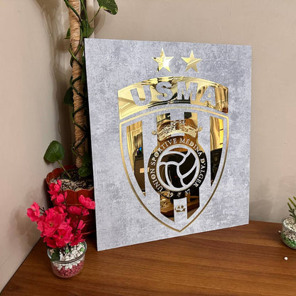 Cadre en Acrylique Effet Gold Miroir Motif Club USMA
