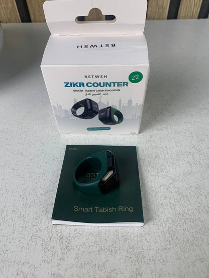 Anneau de Zikr Intelligent avec Bluetooth Ecran OLED - خاتم التسبيح الذكي يعمل مع تطبيق بلوتوث
