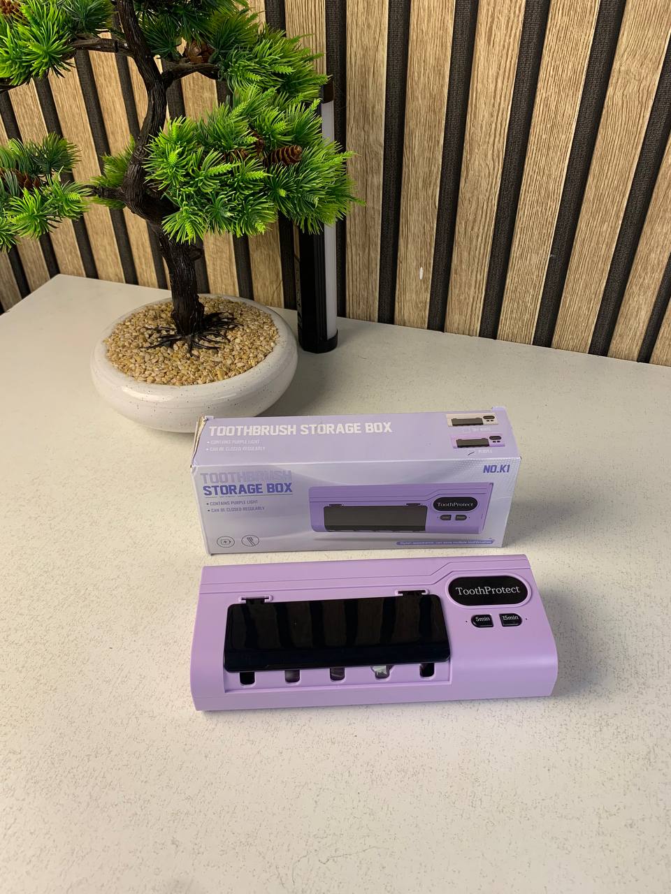 Désinfectant et support de brosse à dents intelligent rechargeable 5 emplacements - حامل فرش الأسنان